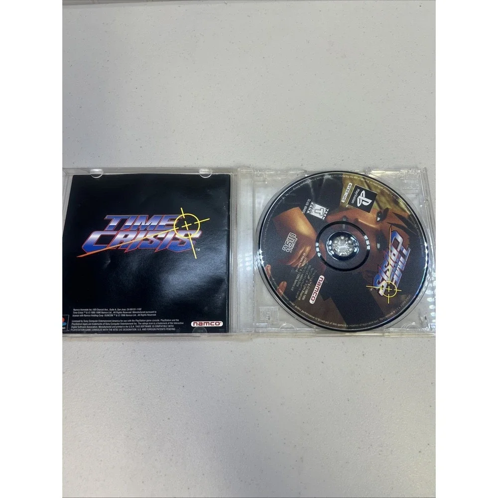 Time Crisis (Sony PlayStation 1, 1995) PS1 Black Label  w/ Manual